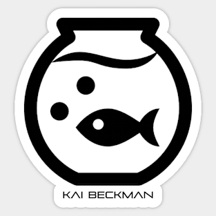 fish (small_black) Sticker